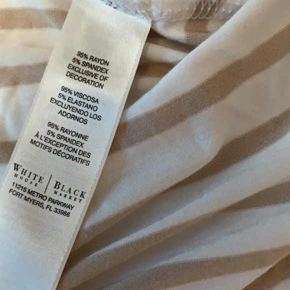 White House Black Market Striped Tee Short Sz XS - Picture 6 of 6